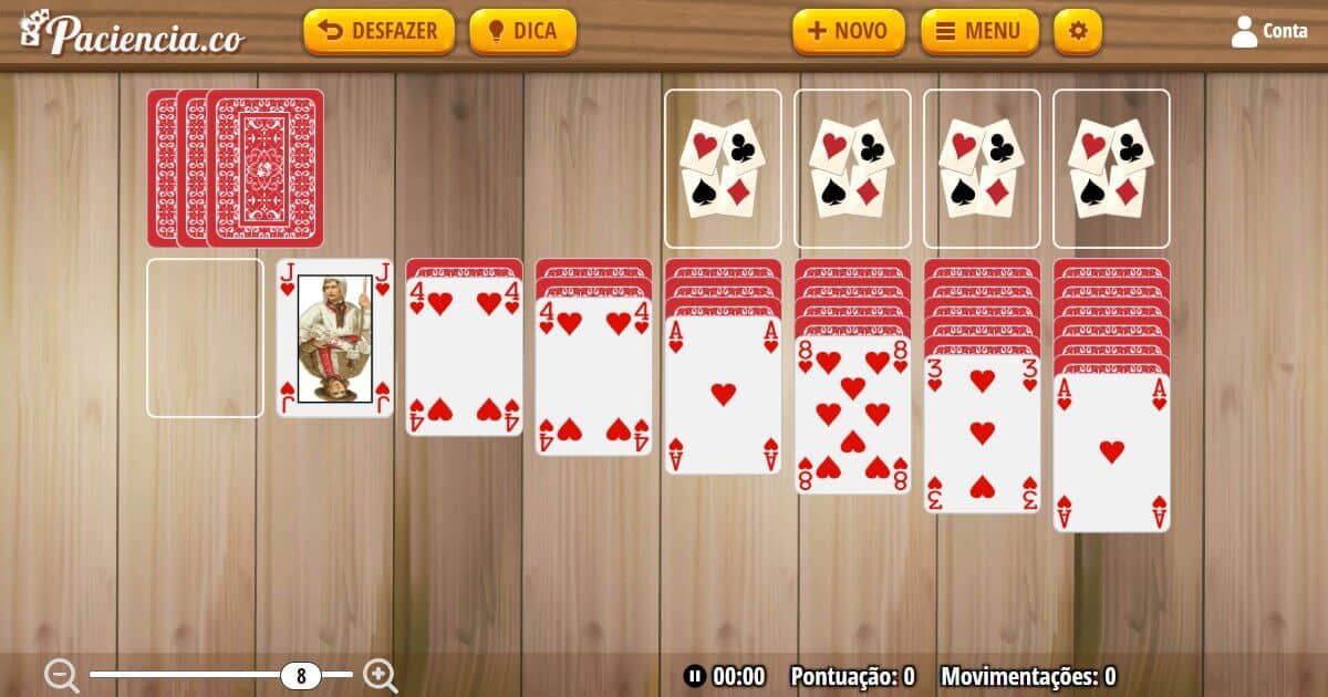  Paciência Grátis, Paciência Spider e Jogos de Freecell