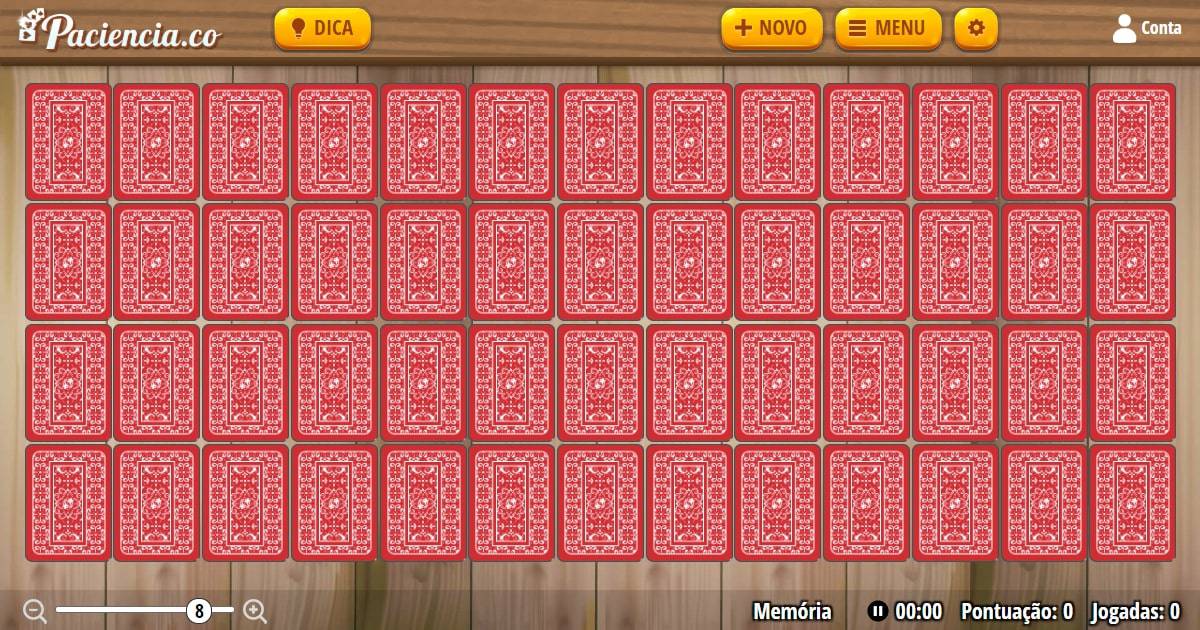 Memória - Jogar Online Grátis | Paciencia.co