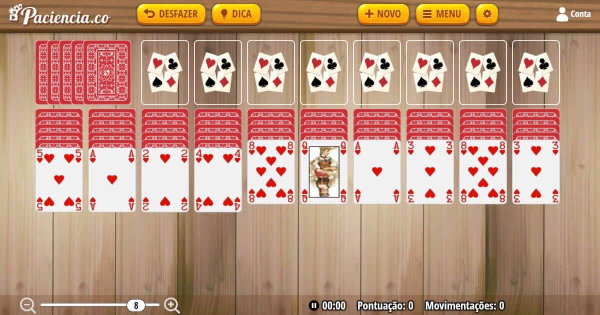 Paciencia Spider Solitaire Grátis Online! Divirta-se aqui!